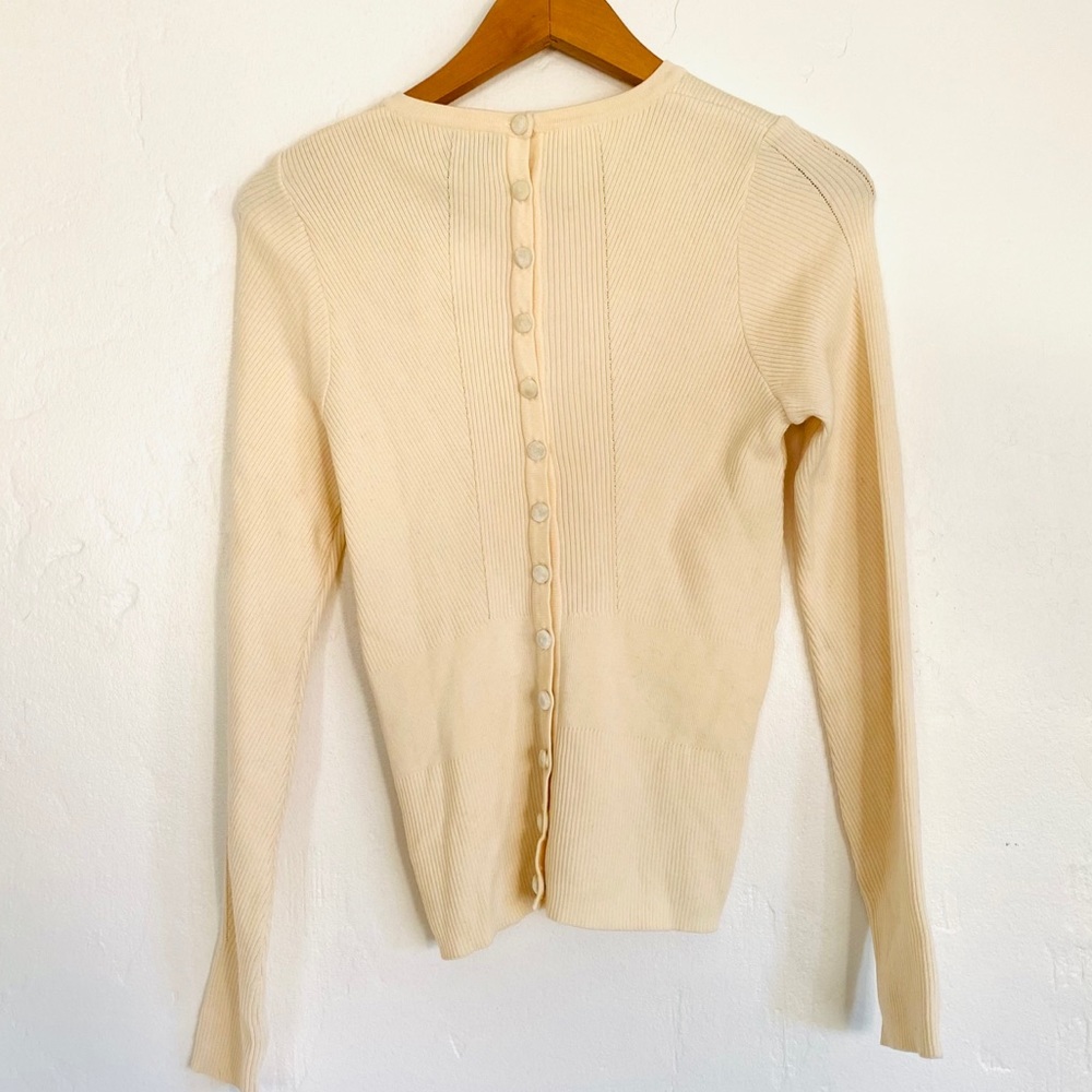 J. Mendel Ribbed Reverse Cardigan - Picture 5 of 5